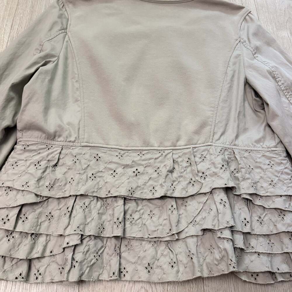 LOGO Ruffled Eyelet Hem Jacket - Picture 7 of 7